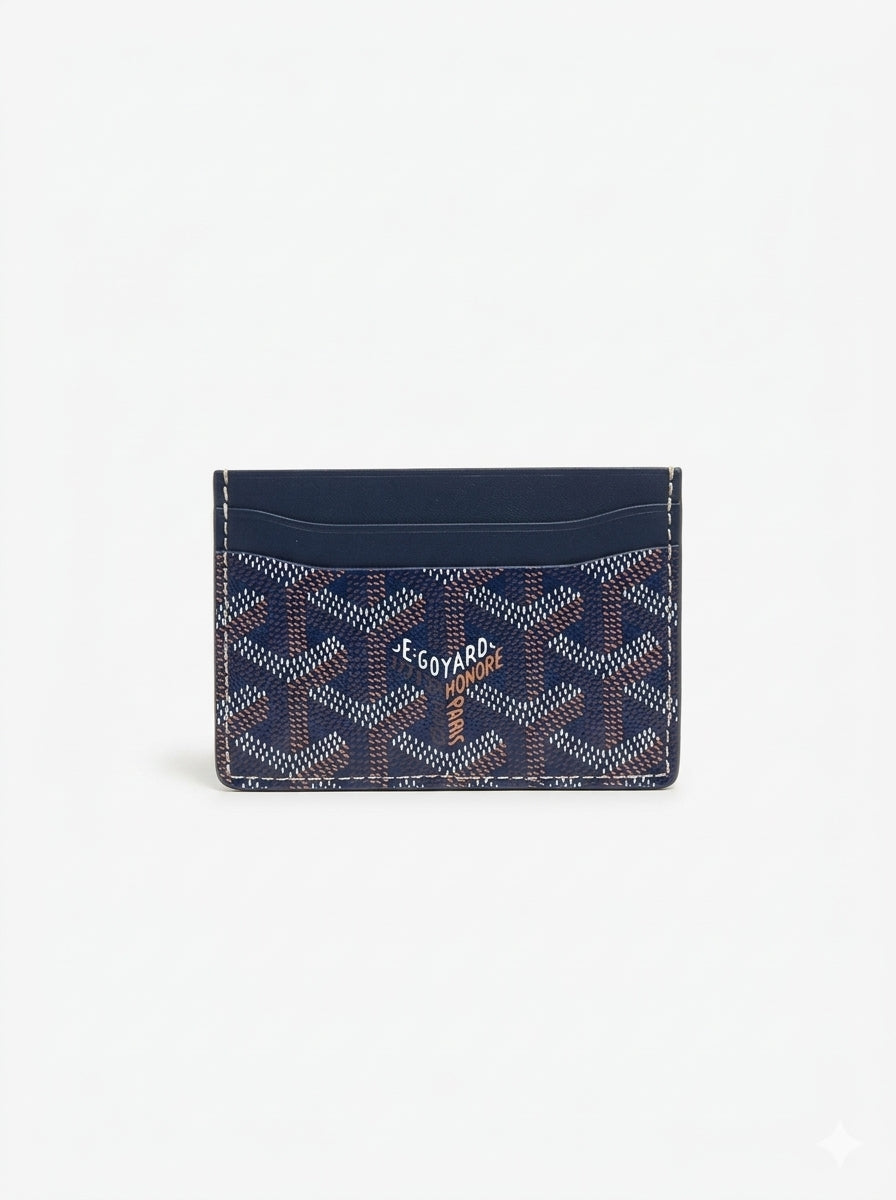 goyard I מחזיק כרטיסים כחול כהה